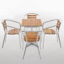 Bolero Bistrostühle mit Armlehne und aus Eschenholz 4 Stück