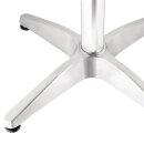 Bolero Bistrotisch quadratisch aus Edelstahl mit 1 Bein aus Alu 700x700x720mm