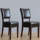 Bolero Esszimmerstühle mit tiefem Sitz aus dunkelbraunem Kunstleder 2 Stück
