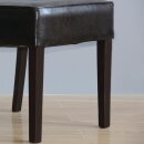 Bolero Esszimmerstühle mit tiefem Sitz aus dunkelbraunem Kunstleder 2 Stück