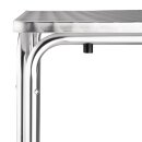 Bolero Bistrotisch quadratisch aus Edelstahl mit 4 Beine aus Alu 700x700x720mm