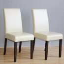 Bolero Esszimmerstühle aus Kunstleder in creme 2 Stück