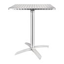 Bolero Tisch quadratisch und klappbar aus Edelstahl mit 1...