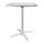 Bolero Tisch quadratisch und klappbar aus Edelstahl mit 1 Bein 600x600x720mm