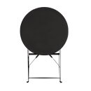 Bolero Klappbarer Terrassentisch Stahl, Schwarz 60Cm, Rund