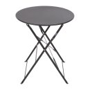 Bolero Klappbarer Terrassentisch Stahl, Schwarz 60Cm, Rund