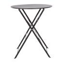 Bolero Klappbarer Terrassentisch Stahl, Schwarz 60Cm, Rund