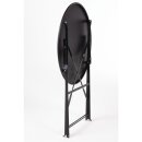 Bolero Klappbarer Terrassentisch Stahl, Schwarz 60Cm, Rund