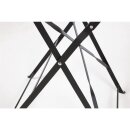 Bolero Klappbarer Terrassentisch Stahl, Schwarz 60Cm, Rund