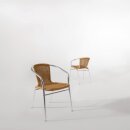 Bolero Korbstühle aus Aluminium und PE-Geflecht natur 4 Stück