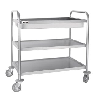 Vogue Servierwagen mit Wanne, 3 Etagen