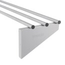 Vogue Wandregal mit 3 Stangen aus Edelstahl inkl. Wandhalterung 225x1200x300mm
