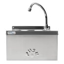 Basix Waschbecken mit handfreier Bedienung - 30 x 32 x 19,5 cm, Edelstahl