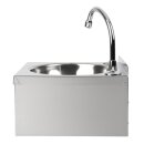 Basix Waschbecken mit handfreier Bedienung - 30 x 32 x 19,5 cm, Edelstahl