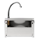Basix Waschbecken mit handfreier Bedienung - 30 x 32 x 19,5 cm, Edelstahl