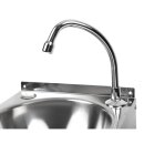 Basix Waschbecken mit handfreier Bedienung - 30 x 32 x 19,5 cm, Edelstahl