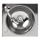 Basix Waschbecken mit handfreier Bedienung - 30 x 32 x 19,5 cm, Edelstahl