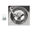 Basix Waschbecken mit handfreier Bedienung - 30 x 32 x 19,5 cm, Edelstahl