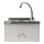 Basix Waschbecken mit handfreier Bedienung - 30 x 32 x 19,5 cm, Edelstahl