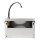 Basix Waschbecken mit handfreier Bedienung - 30 x 32 x 19,5 cm, Edelstahl