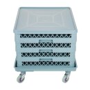 Vogue Spülkorbrollwagen für 50x 50 cm Körbe - Polypropylen, bis 40 kg belastbar