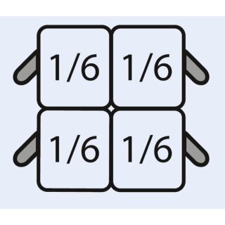 E7/Cpcexa Nudelkorb-Set: 4 X 1/6 Gn