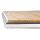 Bolero Tisch quadratisch und klappbar aus Aluminium und Eschenholz 600x600720mm