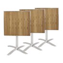 Bolero Tisch quadratisch und klappbar aus Aluminium und Eschenholz 600x600720mm