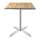 Bolero Tisch quadratisch und klappbar aus Aluminium und Eschenholz 600x600720mm