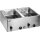 Doppelte Bain Marie 1/1 GN Modell BMH 160-2 mit Ablasshahn und aus Edelstahl