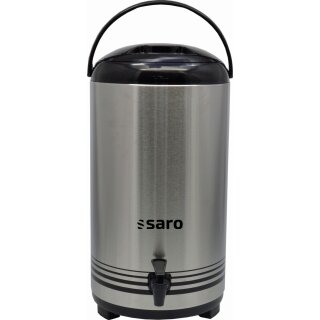 Saro Getränkespender mit Ablasshahn und 12 Liter Edelstahlgehäuse