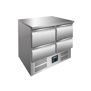 Saro Kühltisch VIVIA S901 900x870-890x700mm mit 4xGN1/2 Schubladen aus Edelstahl