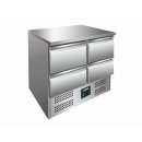Saro Edelstahl-Kühltisch mit 4 Schubladen