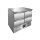 Saro Kühltisch VIVIA S901 900x870-890x700mm mit 4xGN1/2 Schubladen aus Edelstahl
