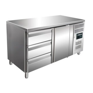 Saro Kühltisch KYLJA 2130 mit 3 Schubladen und 1 Türe 1360x700x890-950mm