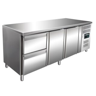 Saro Kühltisch 1795x890-900x700mm mit 2 Türen und 1x2 Schubladenset