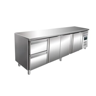 Saro Kühltisch KYLJA 2230x890-950x700mm mit 3 Türen und 1x2 Schubladenset