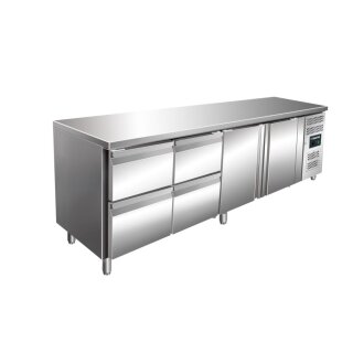 Saro Kühltisch KYLJA 4140 mit 4 Schubladen und 2 Türen 2230x700x890-950mm