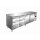 Kühltisch inkl. 2 x 3er Schubladenset Modell KYLJA 4150 TN, Maße: B 2230 x T 700 x H 890-950