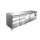 Saro Kühltisch KYLJA 2110 mit 2 Schubladen und 1 Türe 1360x700x890-950mm