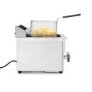 Elektro Induktionsfritteuse 8 Liter - mit Edelstahlgehäuse und Timer, 230 V