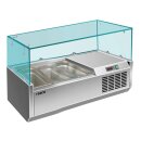 Saro GN 1/3 Kühlvitrine VRX Edelstahl und Abdeckung