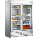 Umluftkühlschrank, 1078 Liter, weiß, 2 Glastüren