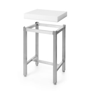 Hendi Hackblock HDPE500 500x400x800 mm - mit Edelstahl-Untergeste