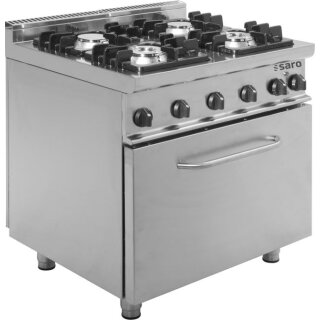 Gasherd Mit Elektrobackofen Modell E7/Kupg4Le, Maße: B 800 X T 700 X H 850