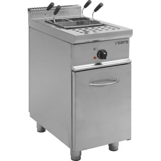 Saro Nudelkocher mit Unterschrank und Überlaufsystem aus Edelstahl 400 V