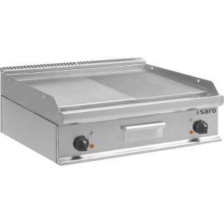 Elektro-Grillplatte Tischmodell mit 1/2 glatt und 1/2 gerillt Bratplatte 400 V