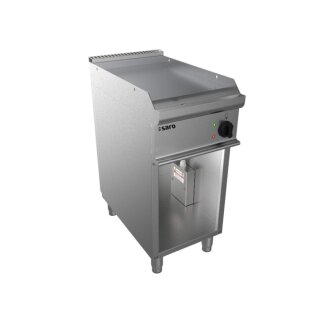 Gastro Elektro-Grillplatte Standmodell mit glatter Kochzone aus Edelstahl 400 V