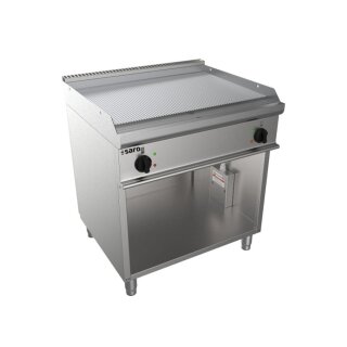 Elektro Griddleplatte mit offenem Unterbau mit gerillter Grillfläche