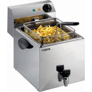 Saro Elektro Fritteuse PROFRI 8 V - Tischgerät mit Ablasshahn, 230 V